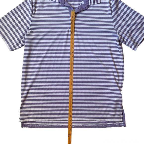 Polo Ralph Lauren Men’s Golf Polo Shirt Purple + White Stripes - Size Large - Picture 4 of 5